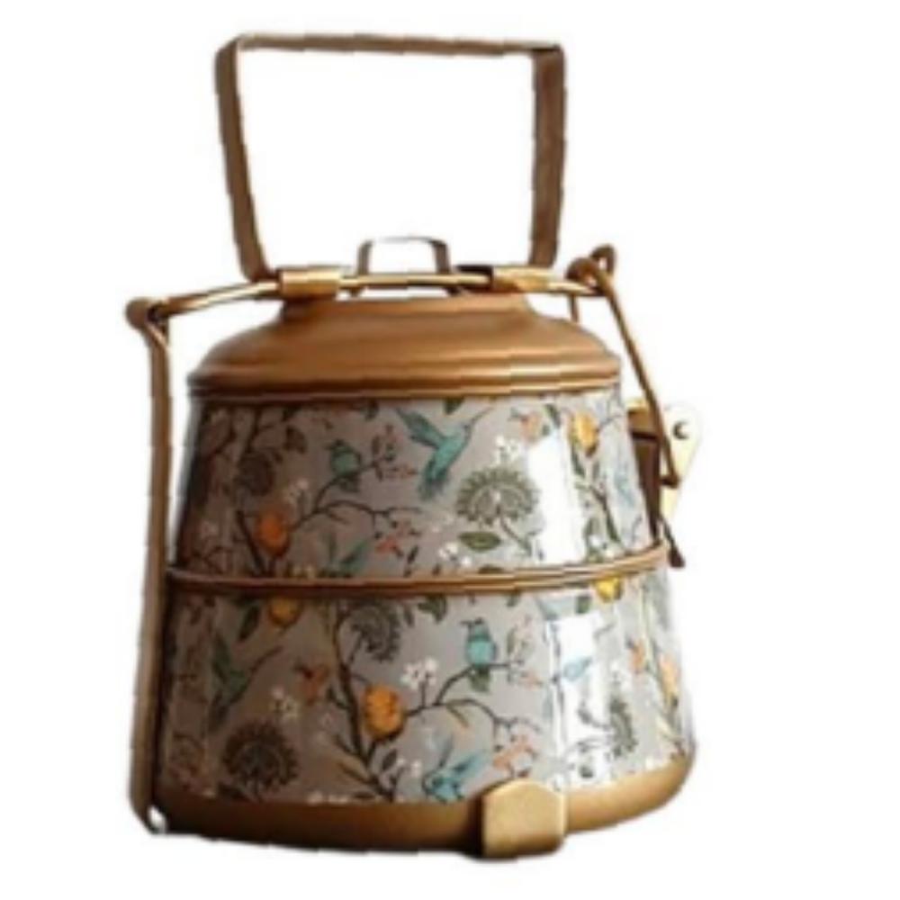 SS Designer Enamel Clip Tiffin