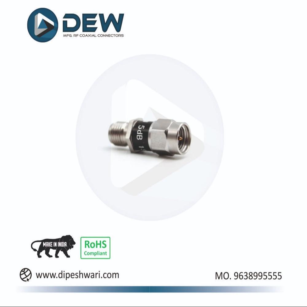 Sma Male To Female Attenuator Power 2W 18Ghz 5Db