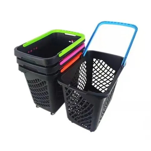68 Ltr Painted Shopping Basket With Wheels - Feature: Recyclable