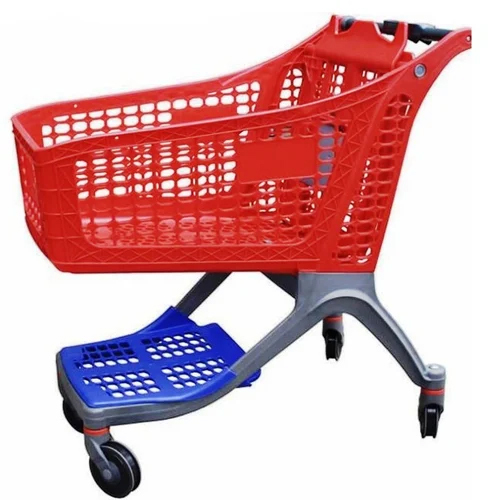 100Ltr Plastic Shopping Trolley With Wheel