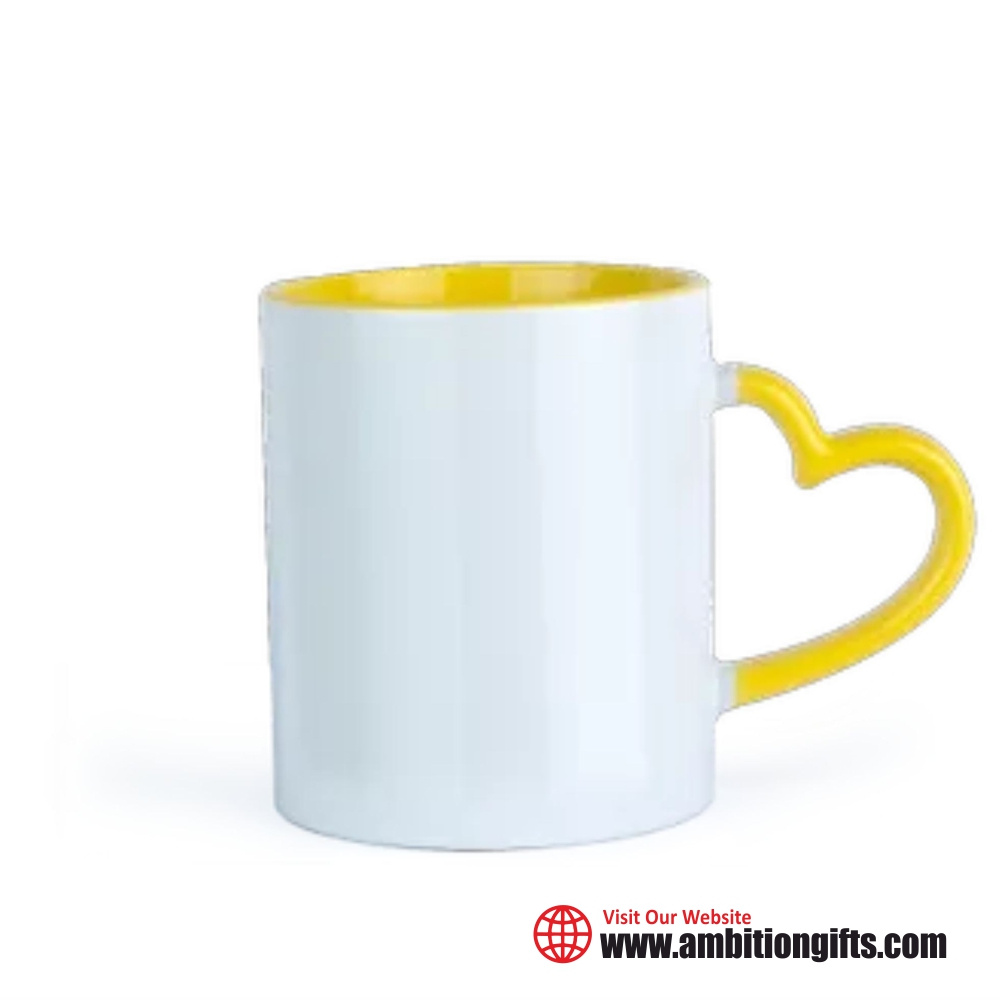 Heart Handle Mug Handle Color Sublimation Mug