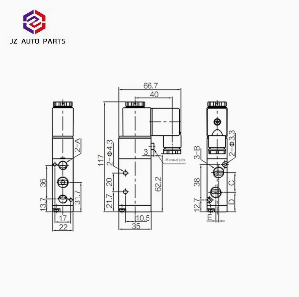 Olenoid Pneumatic Reversing Cylinder Control Check Solenoid Valve