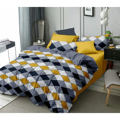 Printed Cotton Double Bedsheet - Color: Multicolor