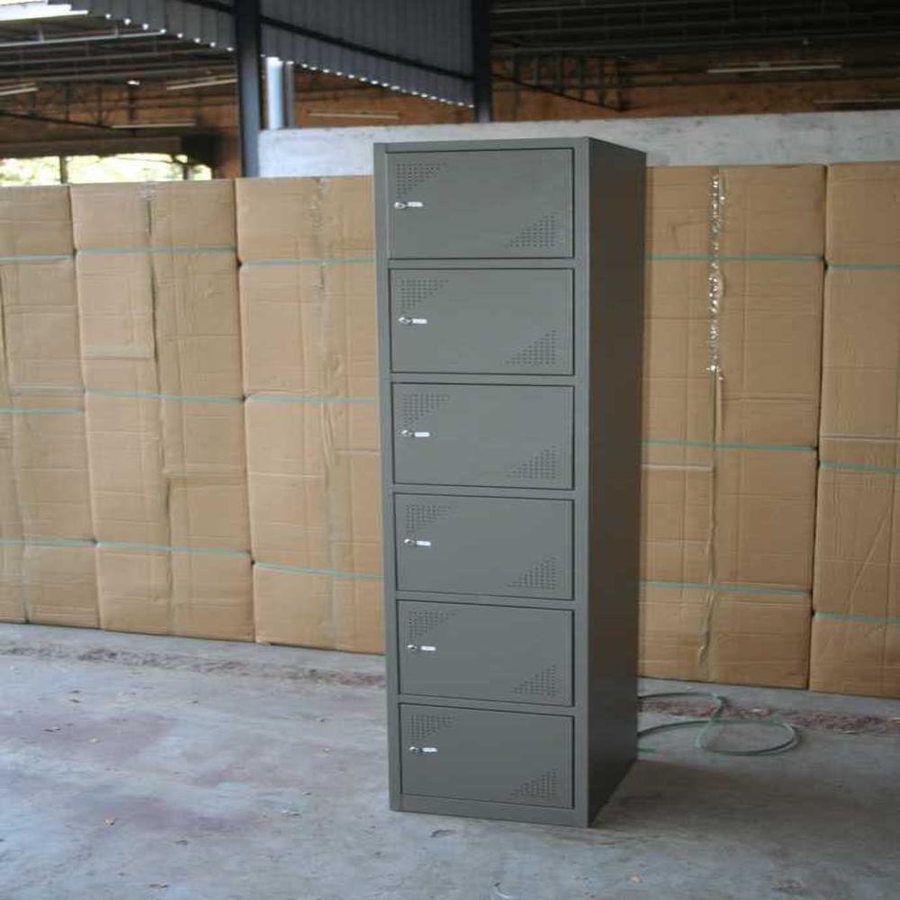 Safeage Cabinet With 6 Lockers Tower Type - Color: White