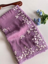 shimmer georgette saree