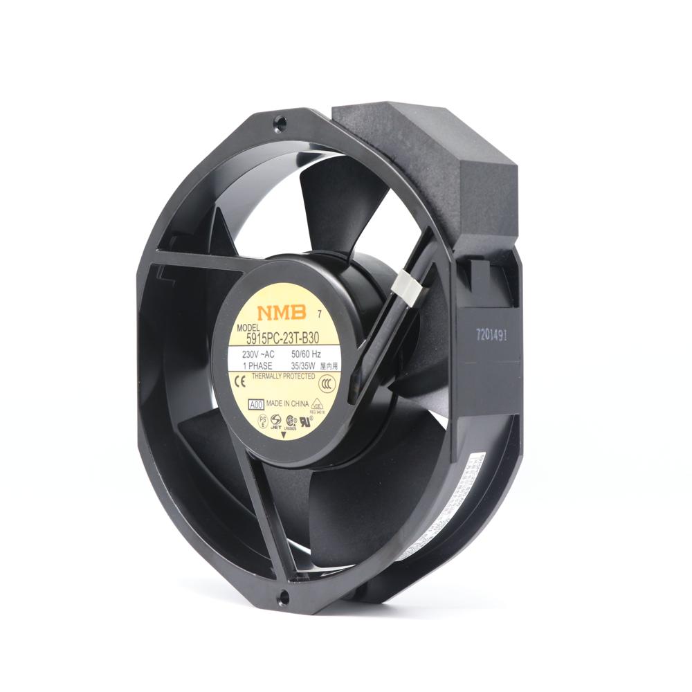 NMB 5915PC-23T-B30-A00 15038PB-B3L-EP-00 230V AC 35W 172X150X38MM Aluminum Frame Cabinet Axial Cooling Fan 5915PC-23T-B30