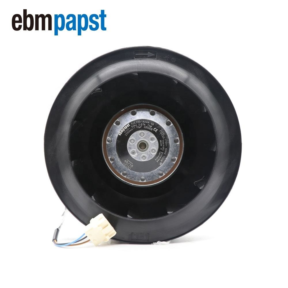 ebmpapst R2E220-AA44-98 115V AC 75W 2550RPM Backward Curved Motorized Impeller AB Inverter Centrifugal Cooling Fans