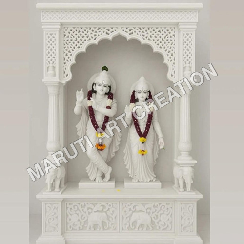 Fancy Marble Hand Carving Temple - Color: White