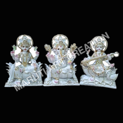 Laxmi Ganpati And Saraswati Statue - Regional Style: Indian