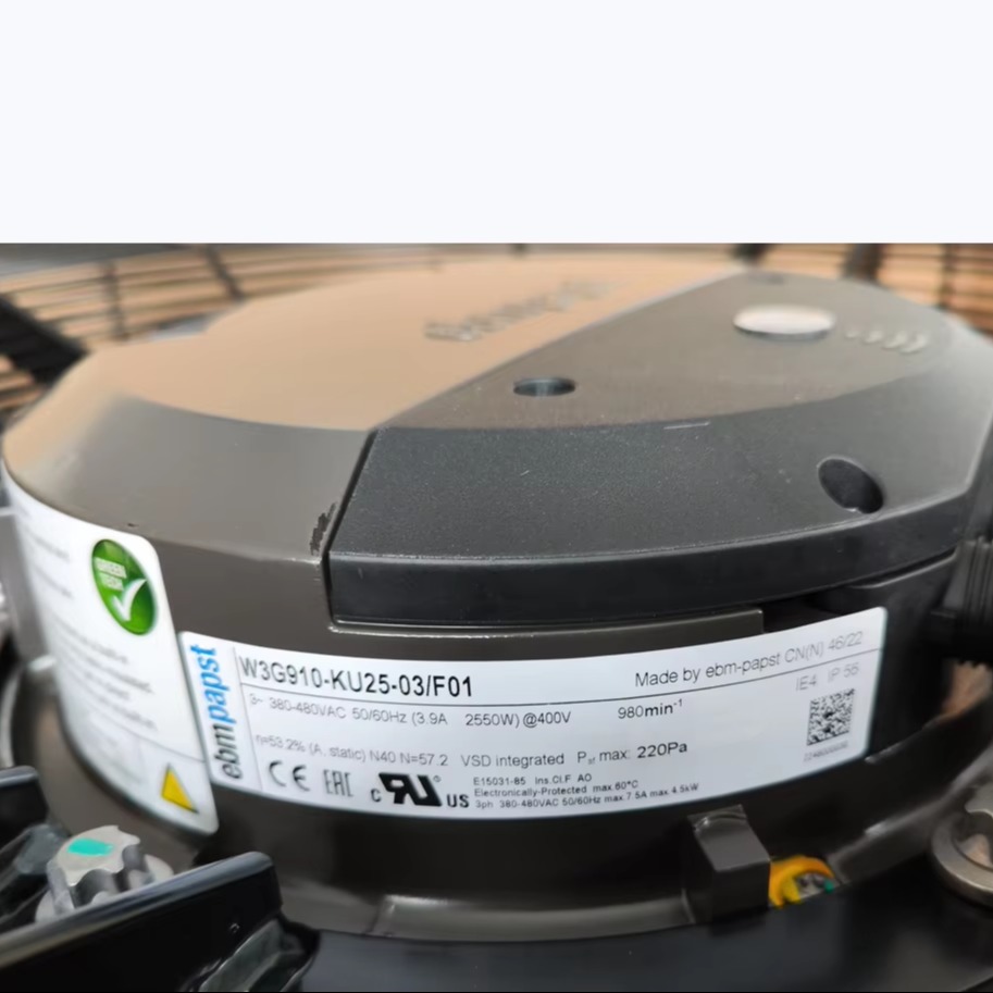 ebmpapst W3G910-KU25-03/F01 400V AC 980RPM 2550W 3.9A IP55 Axial Flow Cooling Fan for Precision Air Conditioner Condenser