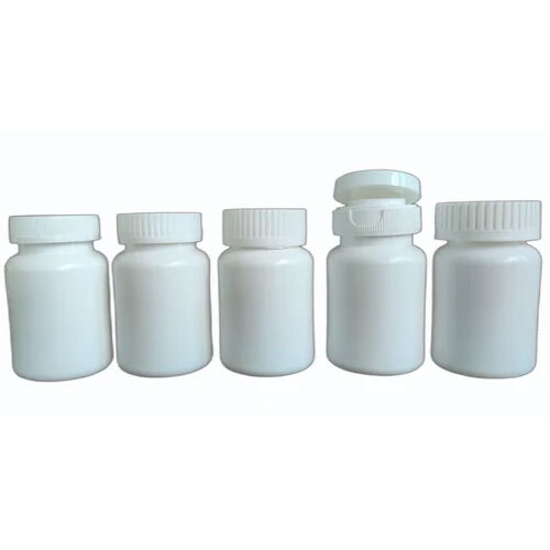 Plastic Capsule Container - Color: White