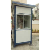 4.5feet Portable Puf Security Cabin - Color: White Blue