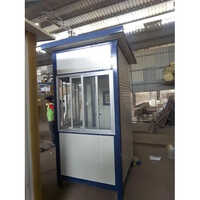 4feet Portable Frp Security Cabin - Color: White Blue
