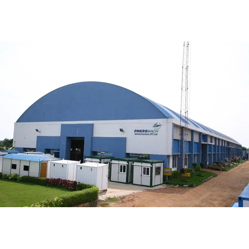 2500Sq Feet Prefabricated Factory Shed - Color: White Blue