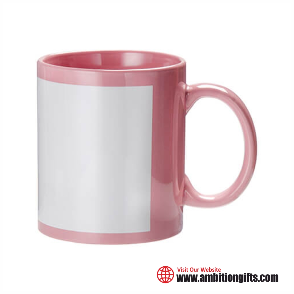 Sublimation Red and Blue Patch Mugs, Sublimation Patch Cup