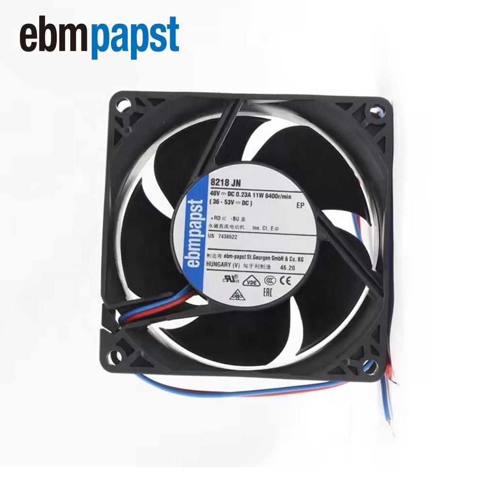 ebmpapst 8218JN 48V DC 11W 8400RPM 8038 80x80x38mm 8cm 132m3/h Ball Bearing High End Equipment Axial Cooling Fan