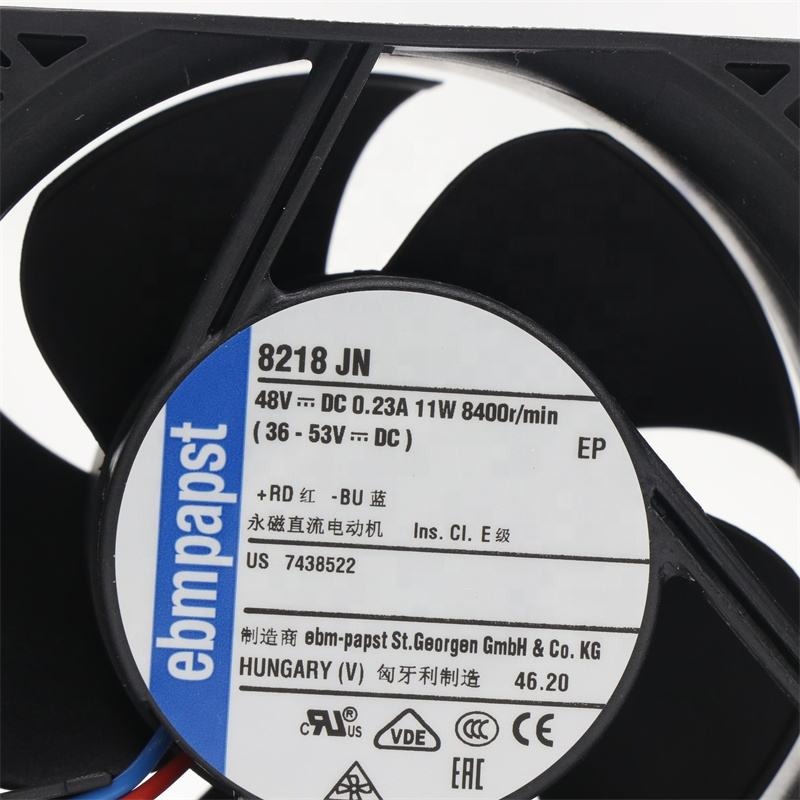 ebmpapst 8218JN 48V DC 11W 8400RPM 8038 80x80x38mm 8cm 132m3/h Ball Bearing High End Equipment Axial Cooling Fan