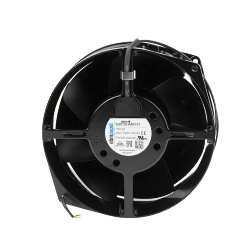 ebmpapst W2S130-AA03-49 230V AC 39W 130mm Motor M2S052-CA IP20 Ball Bearing Leads Power Module Axial Cooling Fans