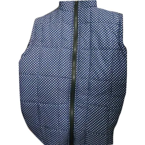 Girls Blue Printed Jacket