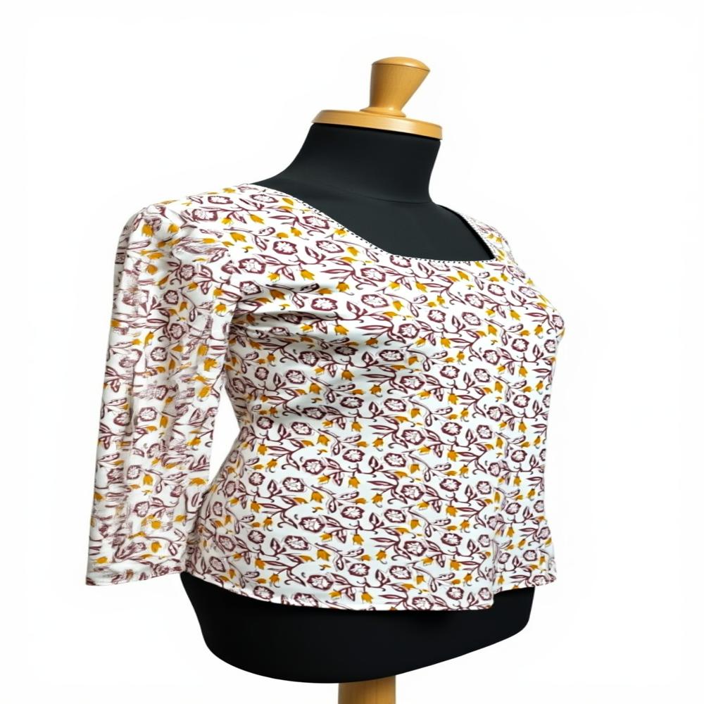 Girls Blue Printed Top - Color: Different Available