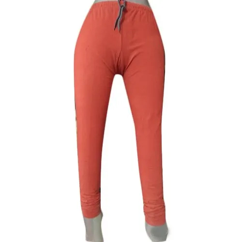 Orange Cotton Lycra Leggings