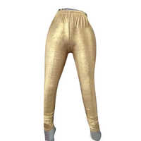 Golden Plain Cotton Lycra Leggings