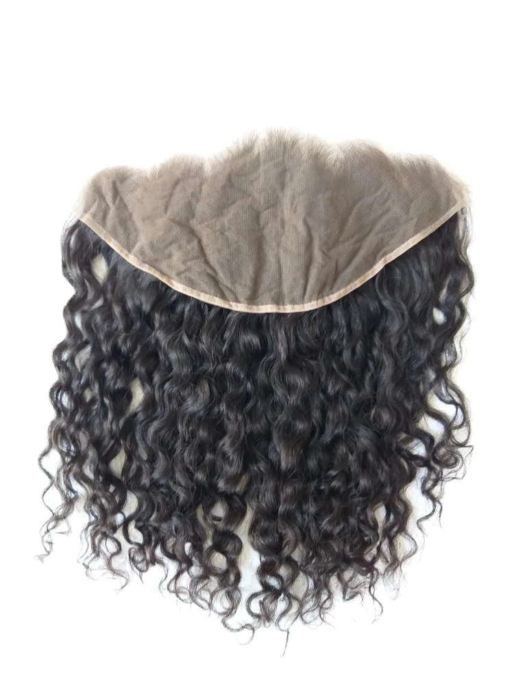 Raw Unprocessed Human Hair Natural Color Transparent Lace Frontal