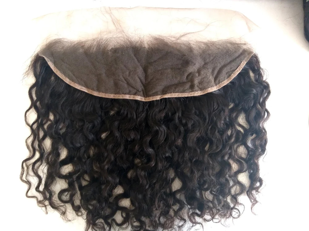 Raw Unprocessed Human Hair Natural Color Transparent Lace Frontal