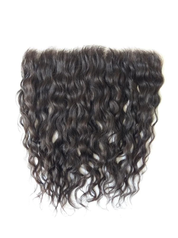 Raw Unprocessed Human Hair Natural Color Transparent Lace Frontal