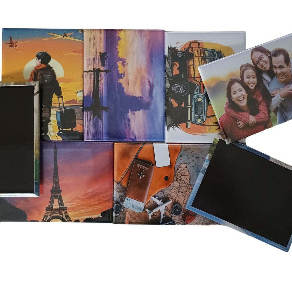 Customized Rectangular Fridge Magnet (90x65) - Color: Multicolor