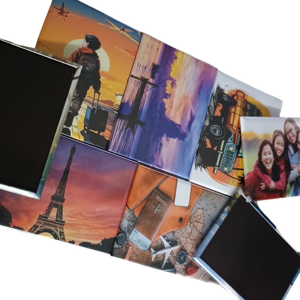 Customized Rectangular Fridge Magnet (90x65) - Color: Multicolor