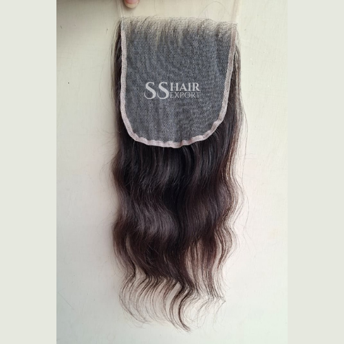 5x5 Closure Sew In Side Part HD Lace with Free Part Indian Black Virgin Human Hair 10-32in