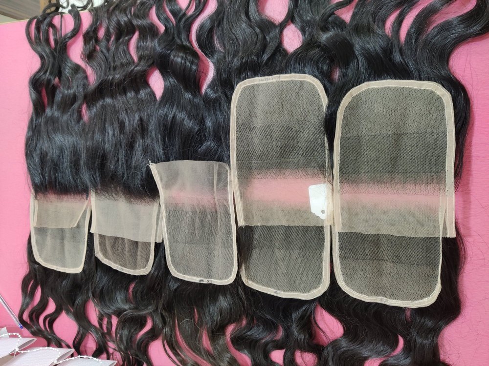 Black Swiss Lace Straight Human Hair Closure