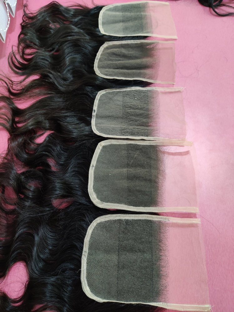 Black Swiss Lace Straight Human Hair Closure