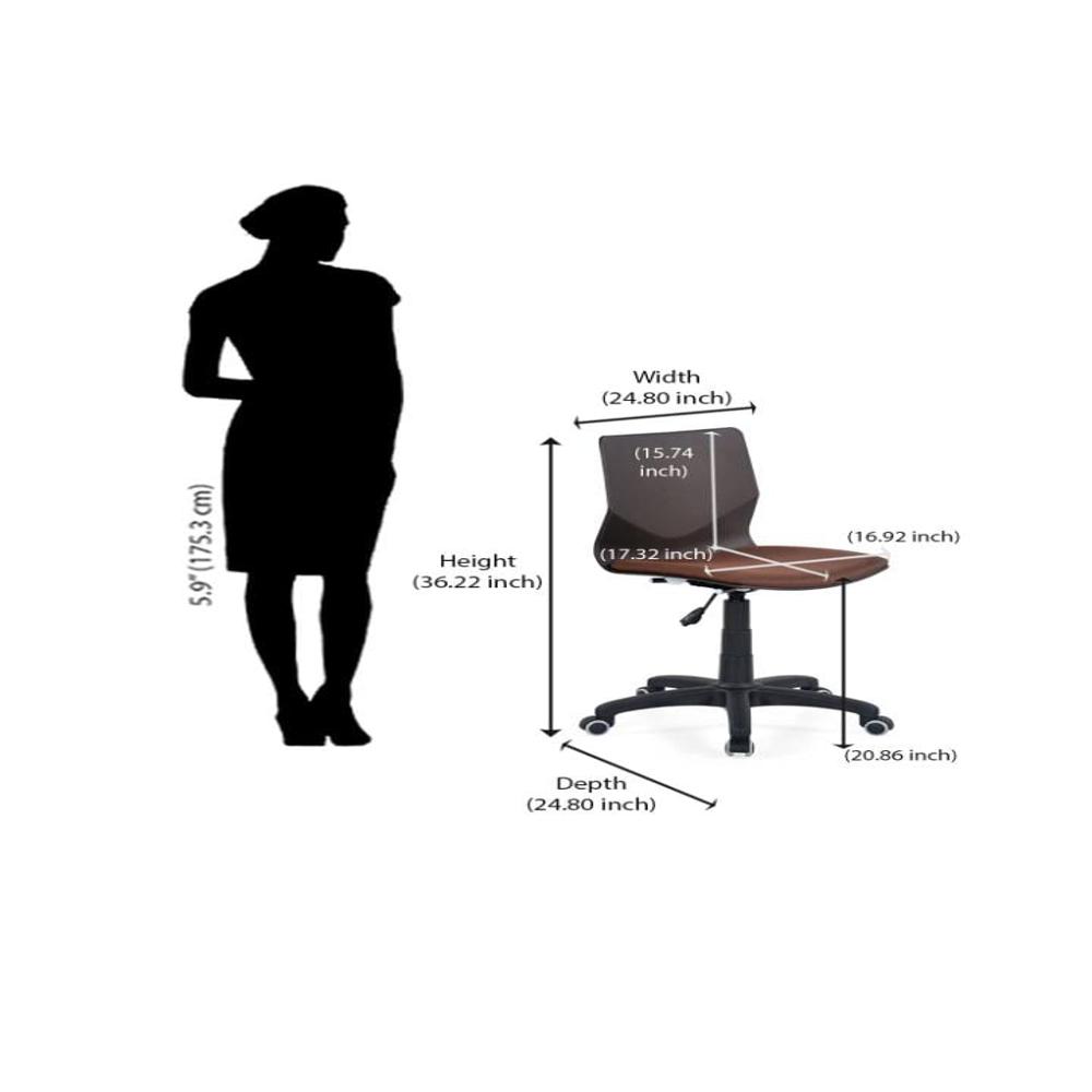 NILKAMAL ZING WITHOUT ARM FABRIC OFFICE CHAIR 