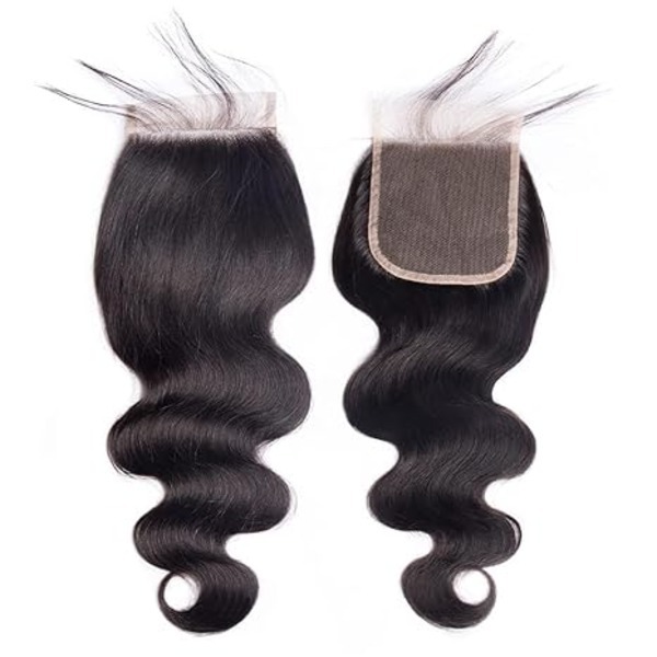 4x4 HD Lace Closure Body Wave Closure Human Hair 12 Inch Free Part Lace Closure 100% Unprocessed Brazilian Virgin Human Hair Extensions