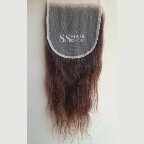 Brown 4X4 Closure Hair Sew In Side Part Indian Virgin Human Hair Hd Lace Transparent - Application: Profesional