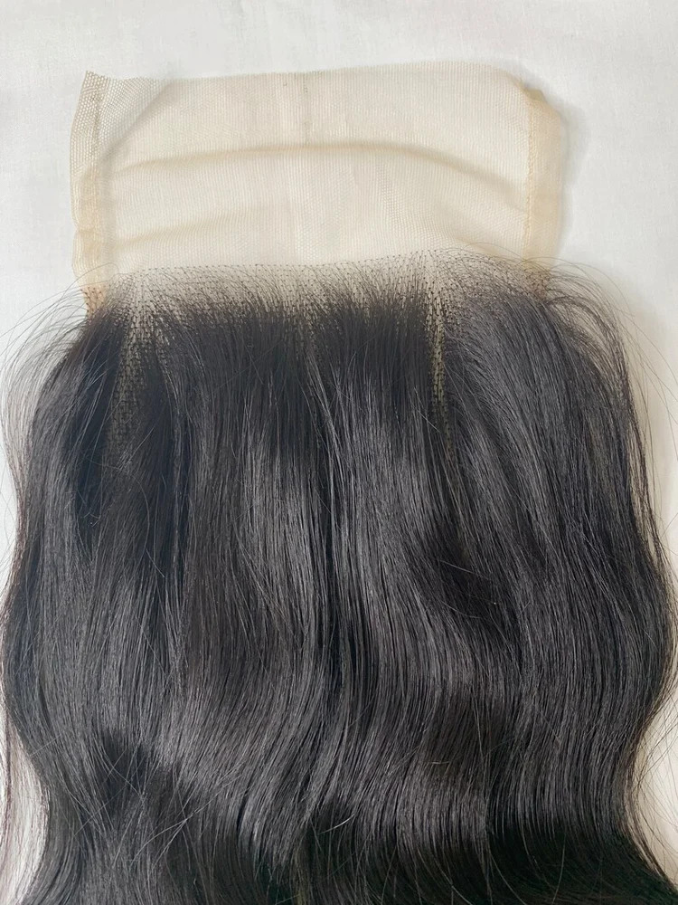 Indian 100% Human Hair 5X5 Lace Closure Wavy Hair