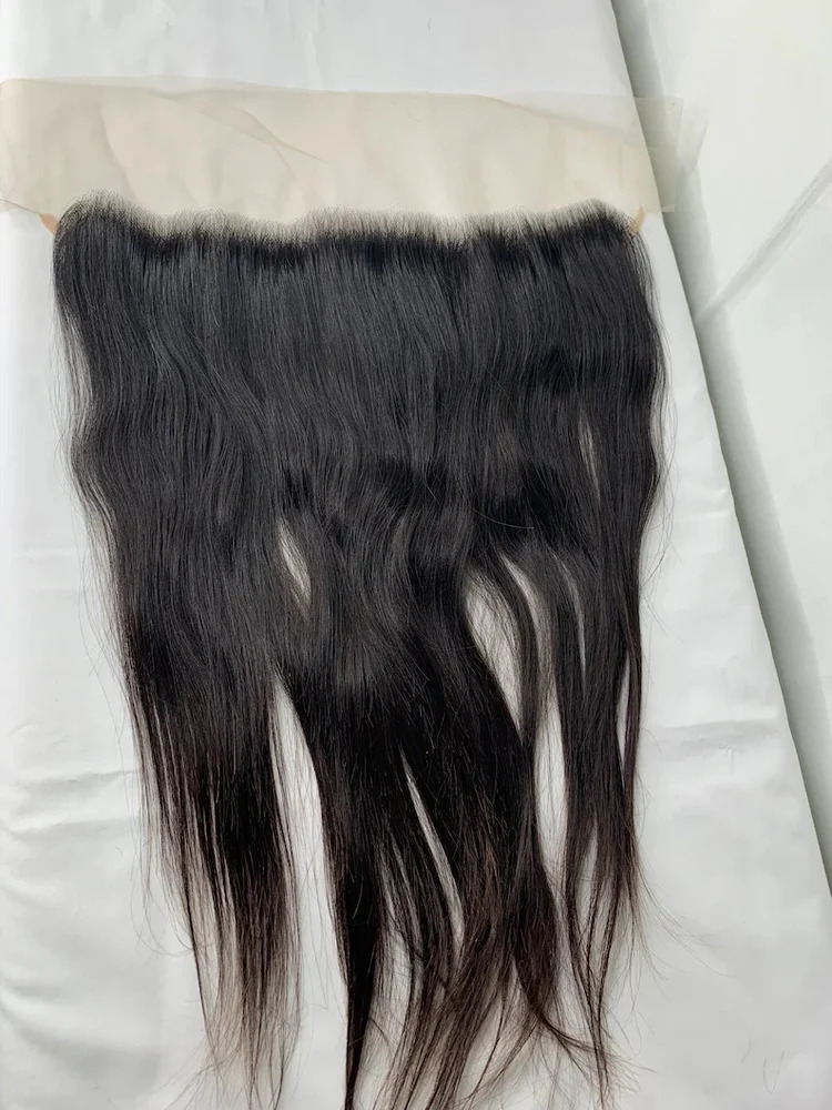 13X4 Indian Lace Frontal 100% Raw Indian Unprocessed Straight Hair