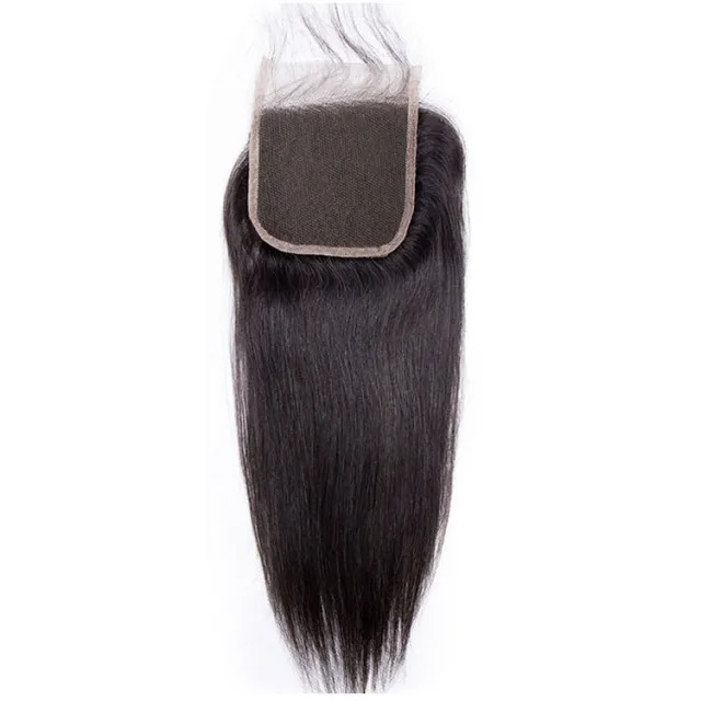 4*4 Straight HD Undetectable Transparent Lace Hair Lace Closure Part Natural Color Human Unprocessed Hair