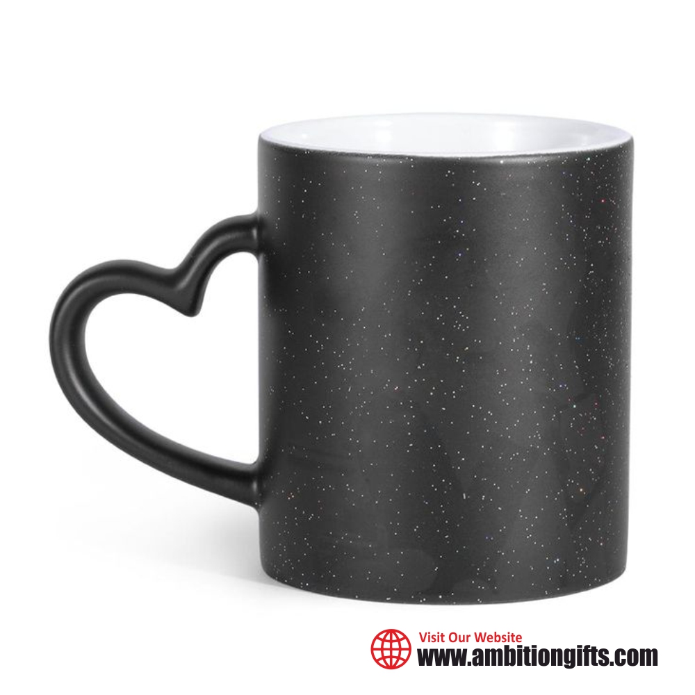 Sparkle Heart Handle Magic Mug