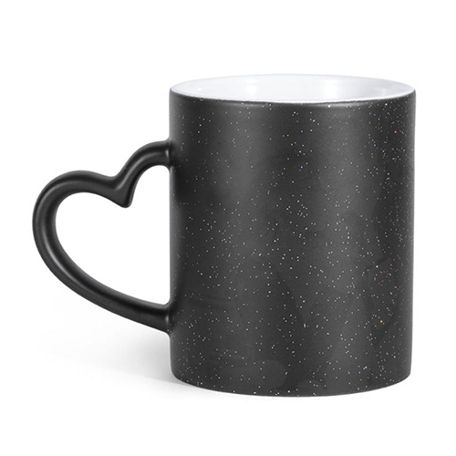 Sparkle Heart Handle Magic Mug