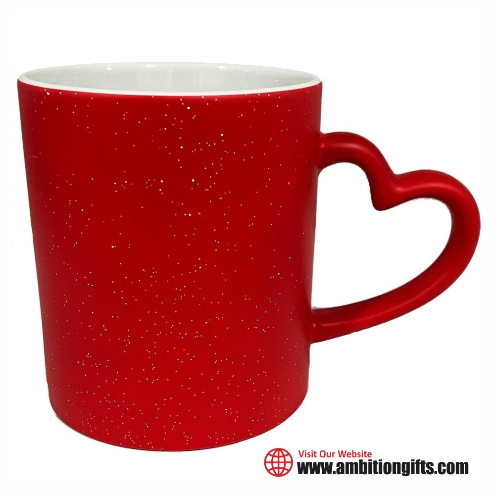 Sparkle Heart Handle Magic Mug