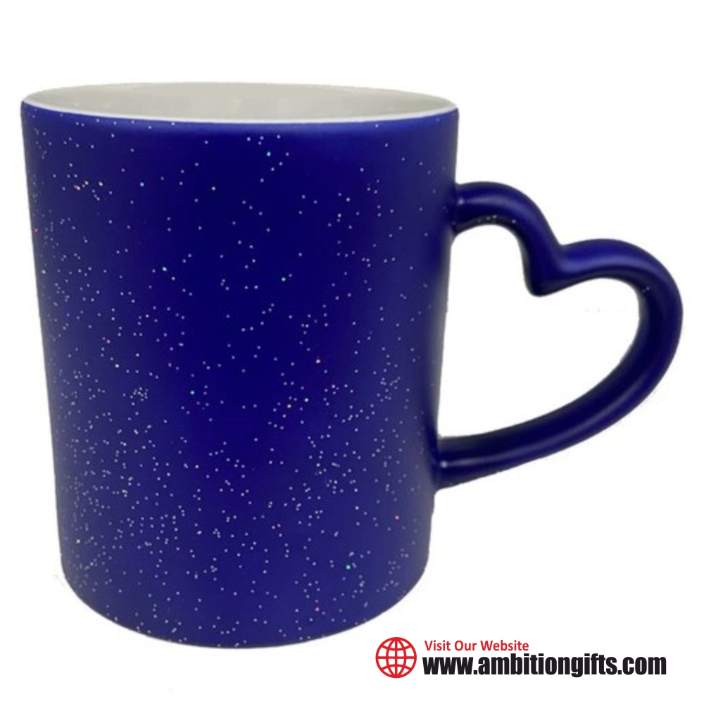 Sparkle Heart Handle Magic Mug