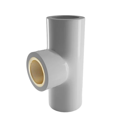 Agriculture Pvc Brass Tee - Color: Grey