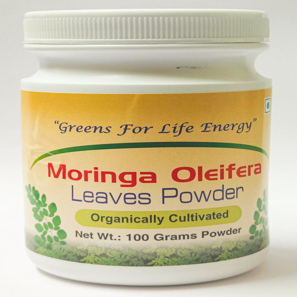 Moringa Oleifera Leaves Powder Bottle - 100gm