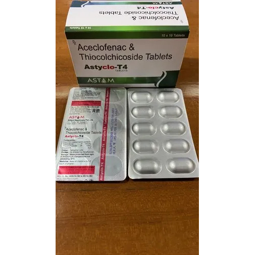 Aceclofenac 100Mg + Thiocolchicoside 4Mg Tablets