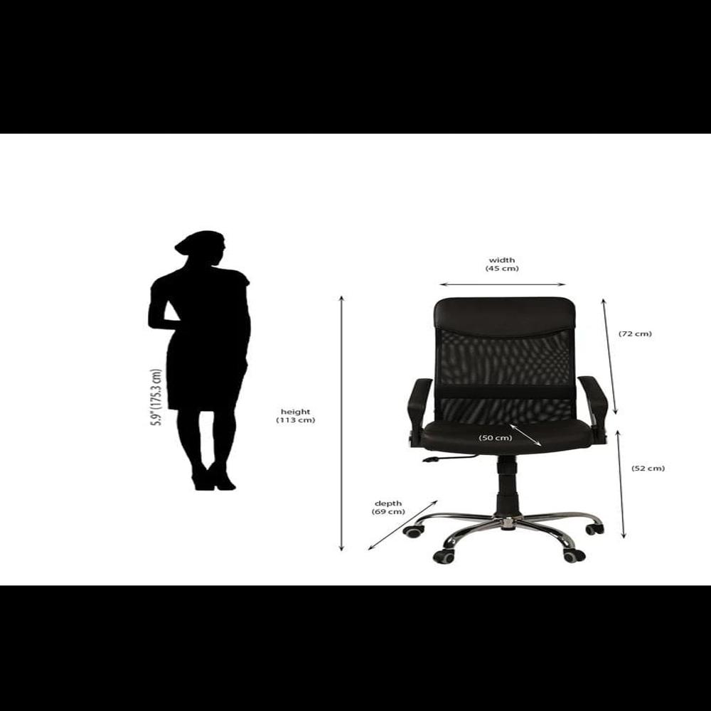 NILKAMAL ACQUA MESH OFFICE CHAIR (HIGH BACK)