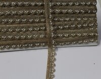 Golden Colour Handwork Stone Moti  Lace