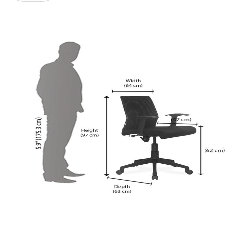 NILKAMAL THAMES MESH OFFICE CHAIR ( MED CHAIR)